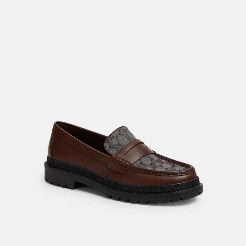 COACH Loafer With Signature Jacquard And Signature Coin