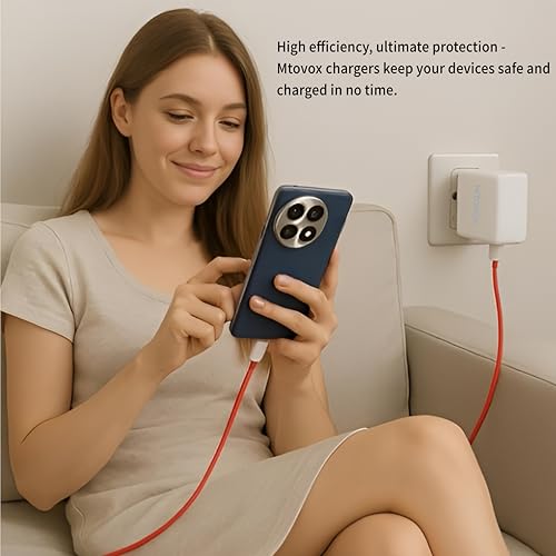 Mtovox Original 65W Fast Charging Adaptor and USB to Type C 150 cm Cable Compatible with Oneplus Samsung, Realme,Oppo Mobiles, Dash, Warp, Vooc, Supervooc All Protocols Supported | 65 w Charger, White - Image 4
