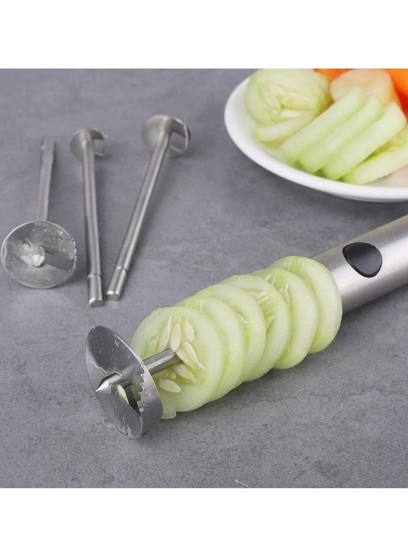 Vegetable and Fruit Corer MultiPurpose Stainless Steel Vegetable Drill Ergonomic Handle With 4 Sizes for Coring and Hollowing out Potatoes Carrot etc - Image 5