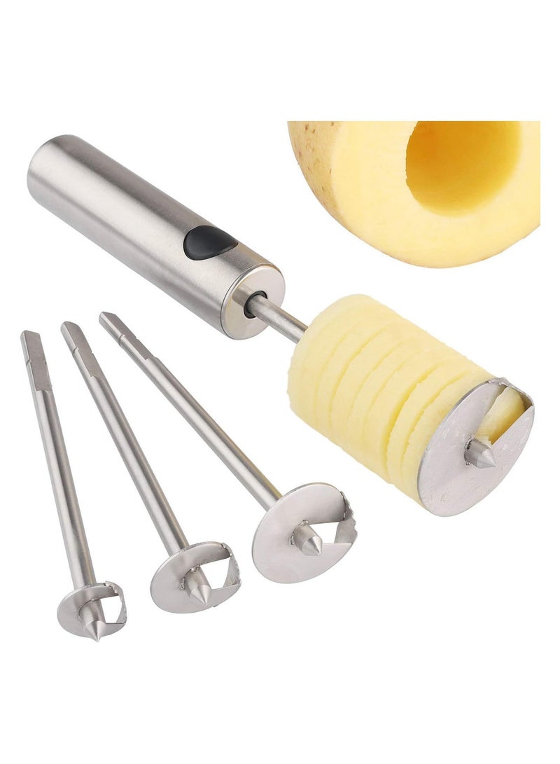 Vegetable and Fruit Corer MultiPurpose Stainless Steel Vegetable Drill Ergonomic Handle With 4 Sizes for Coring and Hollowing out Potatoes Carrot etc - Image 1