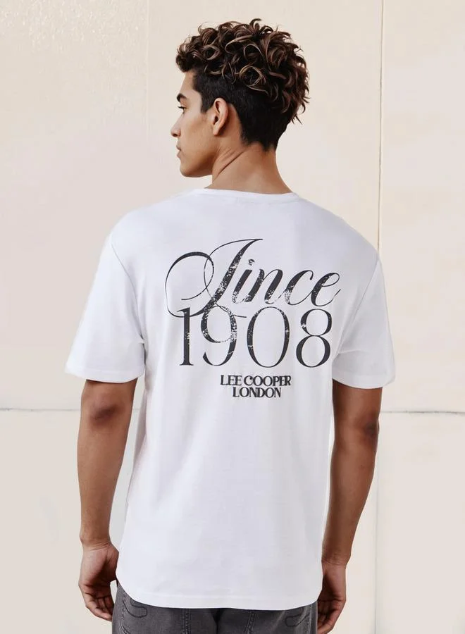 لي كوبر تيشيرت رجالي لي كوبر بقصة عادية ورقبة دائرية وأكمام قصيرة وطبعة شعار
