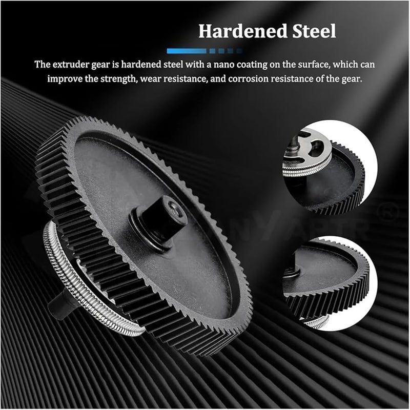 Hardened Steel Extruder Gear Assembly Replacement Part Compatible with Bambu Lab H2D 1 Pcs - Image 5