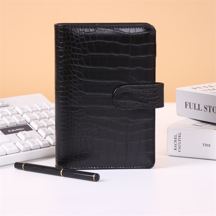 Crocodile Pattern Set Macaron Notebook Budget Notepad Hand Ledger Wallet Loose-Leaf Book - Image 3