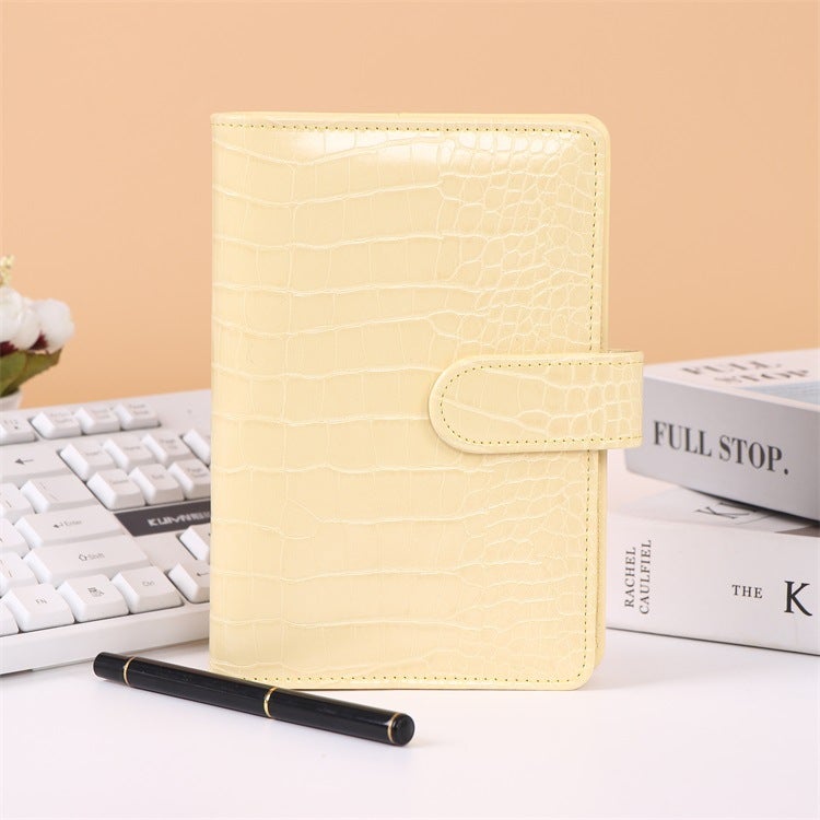 Crocodile Pattern Set Macaron Notebook Budget Notepad Hand Ledger Wallet Loose-Leaf Book - Image 4
