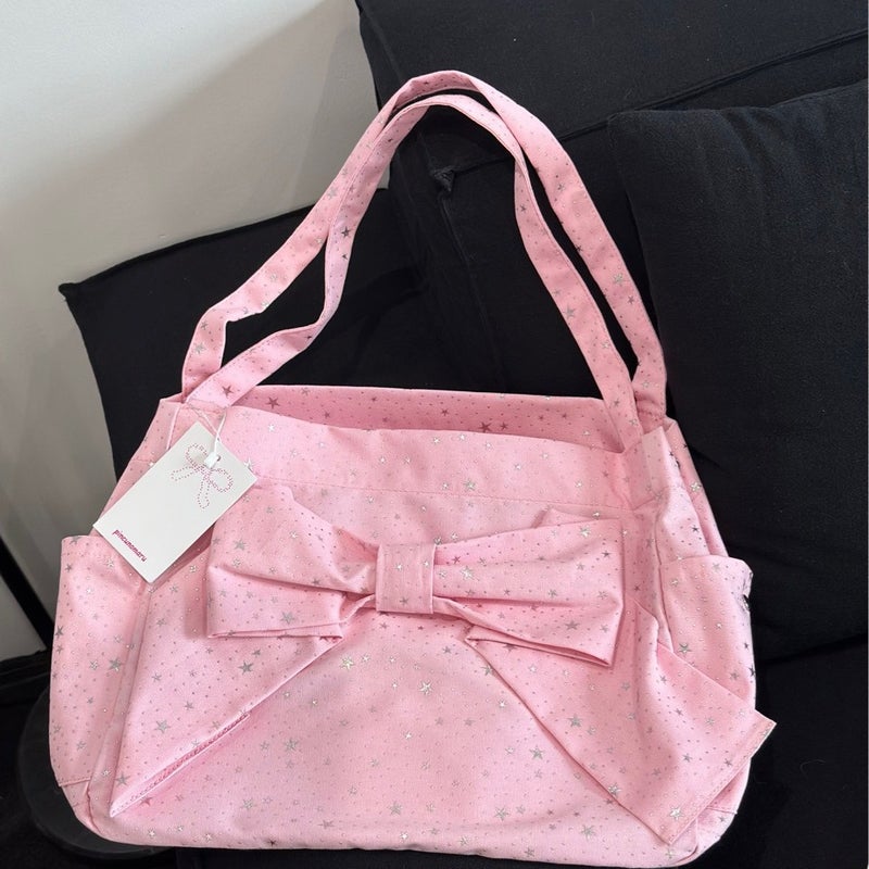 Polka Dot Star Bow Tote Bag - Image 2