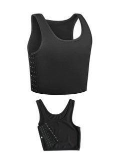 Generic Women's Casual Sport Chest Vest, Women Breathable Cotton Elastic Band Binder Tank Top, for Sports Bra Bustiers Corsets, Four Seasons Tops (Size:L)  - Image 1