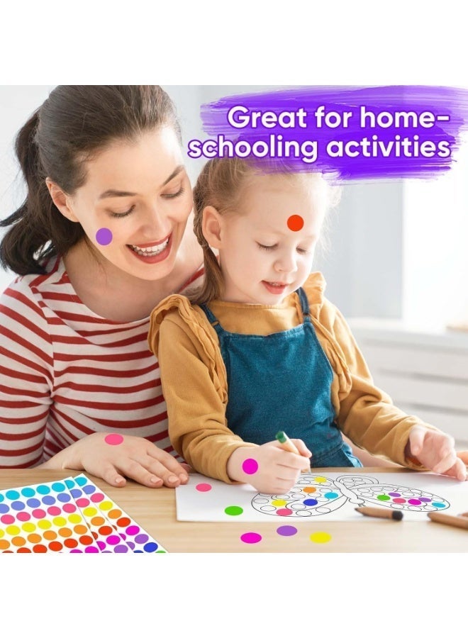 10 Different Colored Circle Dot Stickers for Toddlers Kids 3/4 Inch 1600 Pcs, Misofuki 20 Assorted Blank Garage Sale Price Stickers Sheets for Classroom Student Home, Round Color Coding Label Stickers - Image 5