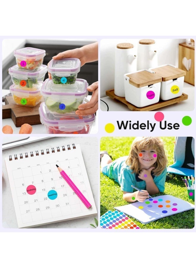 10 Different Colored Circle Dot Stickers for Toddlers Kids 3/4 Inch 1600 Pcs, Misofuki 20 Assorted Blank Garage Sale Price Stickers Sheets for Classroom Student Home, Round Color Coding Label Stickers - Image 2