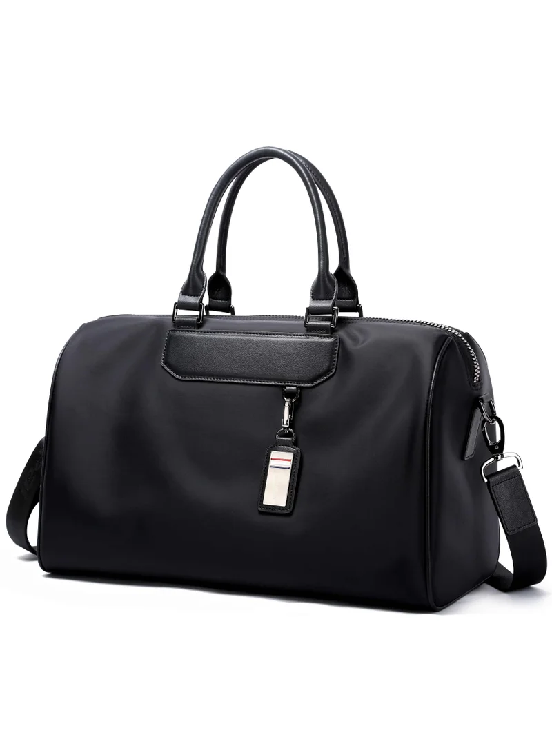 Bopai Premium 33L Duffel Bag Water Resistant Gym Bag with Separate Shoe Compartment and Detachable Shoulder Straps for Men and Women, BO-DF021, Black