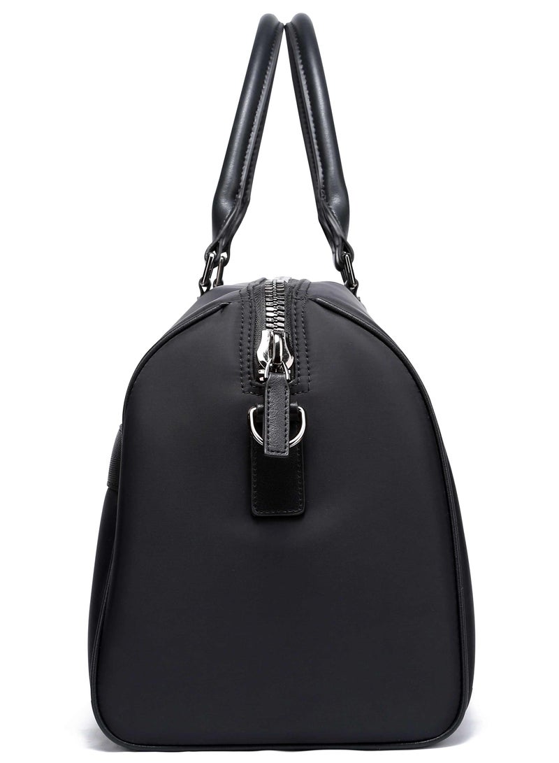 Bopai Premium 33L Duffel Bag Water Resistant Gym Bag with Separate Shoe Compartment and Detachable Shoulder Straps for Men and Women, BO-DF021, Black - Image 4