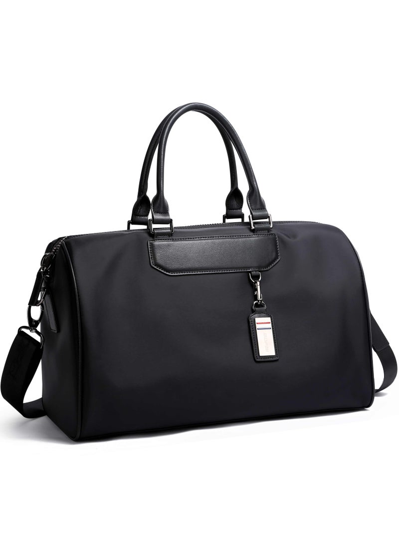 Bopai Premium 33L Duffel Bag Water Resistant Gym Bag with Separate Shoe Compartment and Detachable Shoulder Straps for Men and Women, BO-DF021, Black - Image 3
