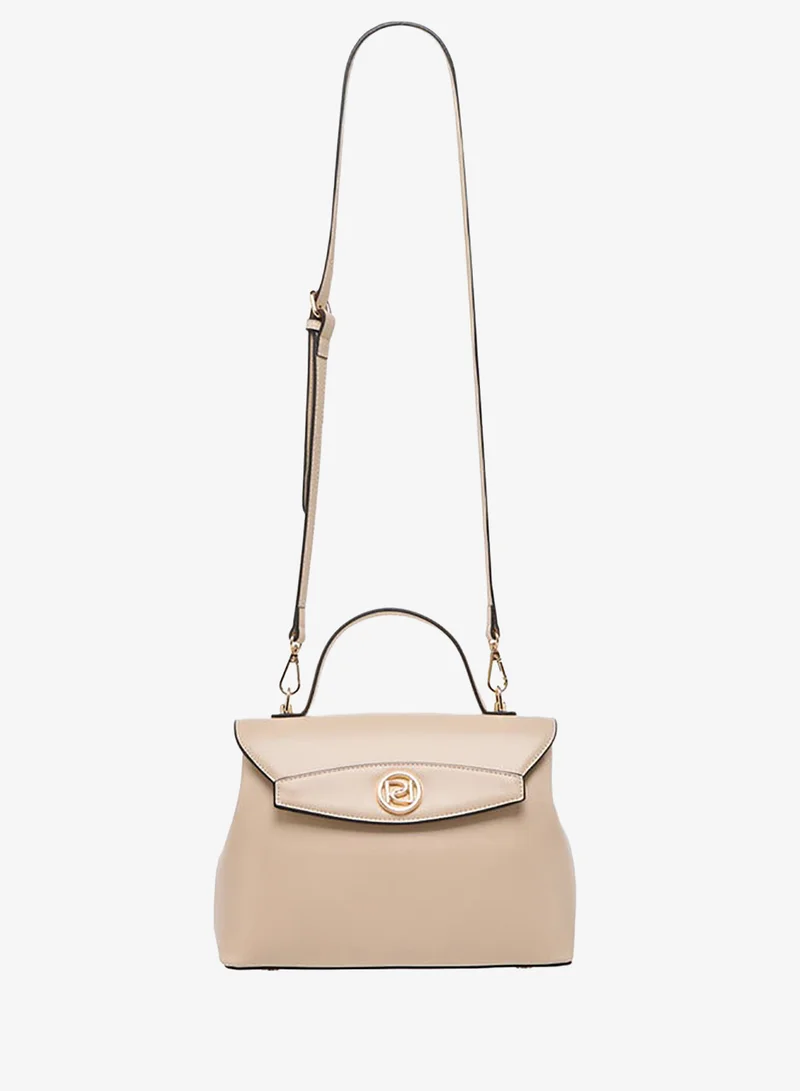Paprika IVORY Solid Satchel Bag with Button Closure for Women | Best Price UAE