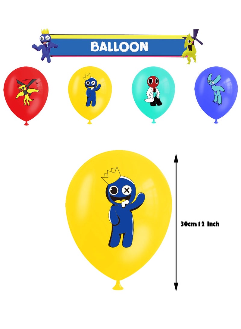 general Rainbow Friends 2 Theme Birthday Party Decoration Rainbow Frien-d2 Flag Cake Card Balloon - Image 4