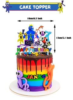 General Rainbow Friends 2 Theme Birthday Party Decoration Rainbow Frien-d2 Flag Cake Card Balloon  - Image 2