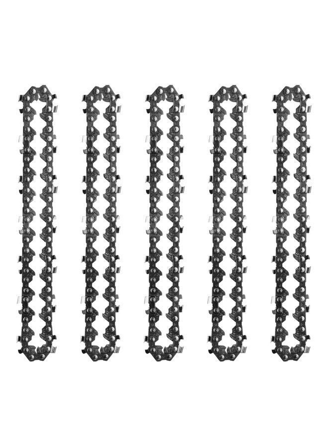 NIBEMINENT 5-Piece Chainsaw Chains Silver  - Image 1
