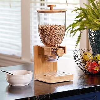 Honey Can Do Honey-Can-Do Honey Can Do Bamboo Cereal Dispenser, Natural KCH-09385 Natural, 17.5 oz - Image 1