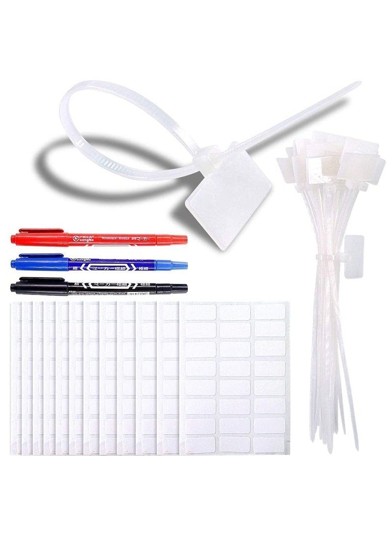 DIY Crafts DIY Crafts CTDIYHI41089 6 Inch Nylon Cable Marker Ties Self Locking Cord Tags Write Ethernet Label Wire Straps 