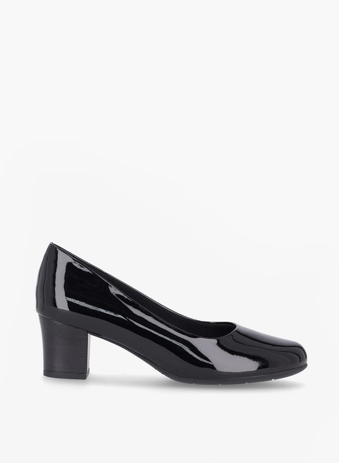 Piccadilly Women Round Toe Slip-On Shoes with Block Heels  - Image 2
