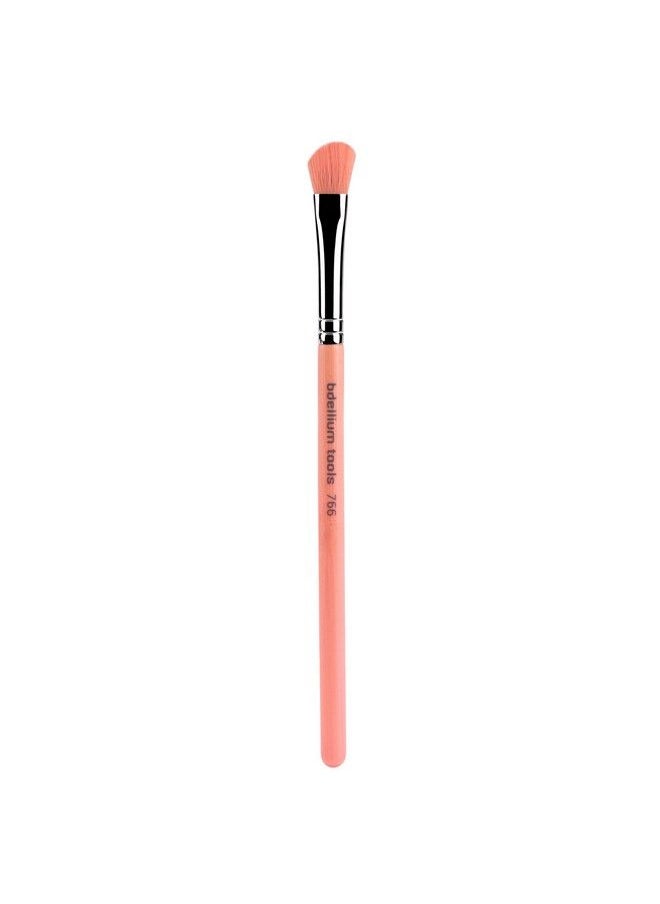 Bdellium Tools Professional Makeup Brush Pink Bambu Series 766 Angled Shadow  - Image 2