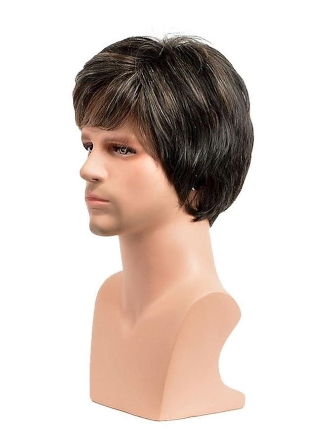 NIBEMINENT Fashionable Short Wig Black/Grey  - Image 1