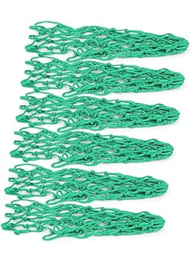 6 Pack Green Nylon Pool Table Pockets Replacement Mesh Snooker Net Bag - Image 1