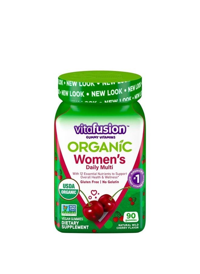 Vitafusion Organic Women's Gummy Multivitamin, 90 Count - Non-GMO, Gluten-Free, No Gelatin, No HFCS  - Image 2