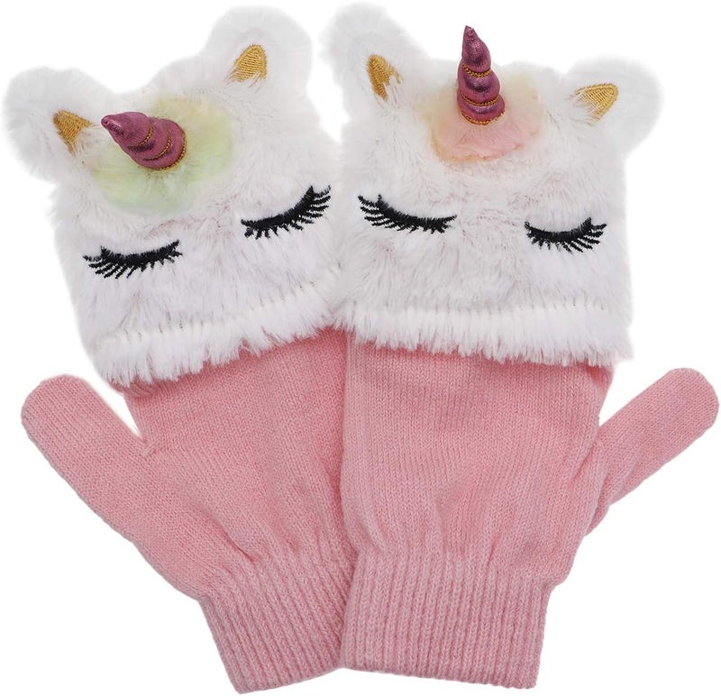 Newfancy قفازات يونيكورن للأطفال مع غطاء قفاز ميتن محبوك شتوي بدون أصابع قابلة للتحويل للأولاد والبنات toddlers - Image 5