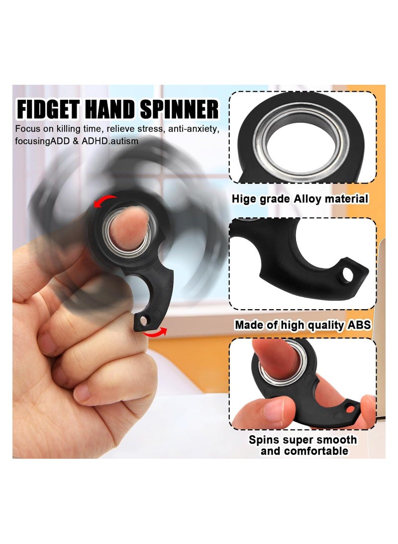 Keychain Spinner Multifunctional Portable Fidget Spinning Toy Newfangled Coping with Stress Rotating Key Ring Boutique Simple Key Accessories Gift for Finger Exercise - Image 3