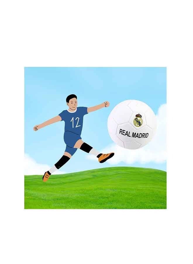 Real Madrid - Real Madrid Soccer Ball, Pro Series Football for kids to play- White - Image 1