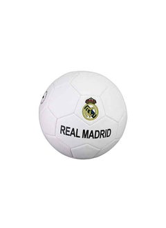 Real Madrid Soccer Ball, Pro Series Football for kids to play- White