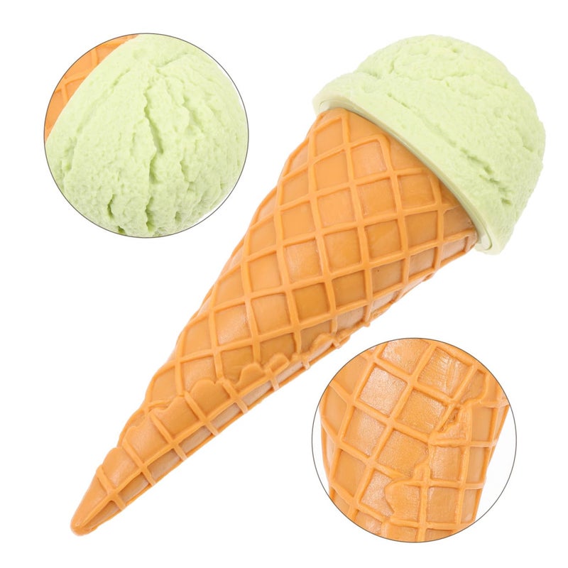 Artificial Matcha Ice Cream Cone Model PVC Photography Prop Party Decoration Display - Image 5