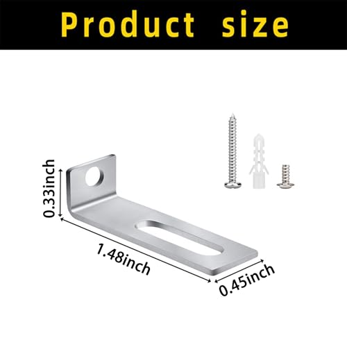 Wehhbtye 30 Set White Board Mounting Hardware,Whiteboard Hanging Brackets, White Board Installation Kit Includes Hanger Supports, Screws and Expansion Tube for Hanging Whiteboard Office Supplies (38*9.5*12mm) - Image 2