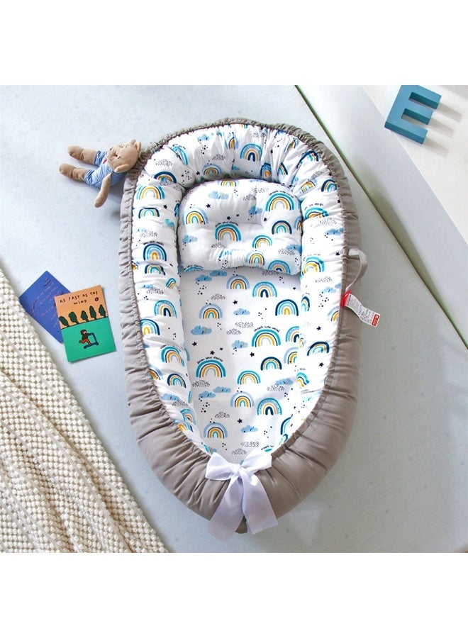 Portable Anti-Pressure Baby Nest Bed - Removable and Washable Design 