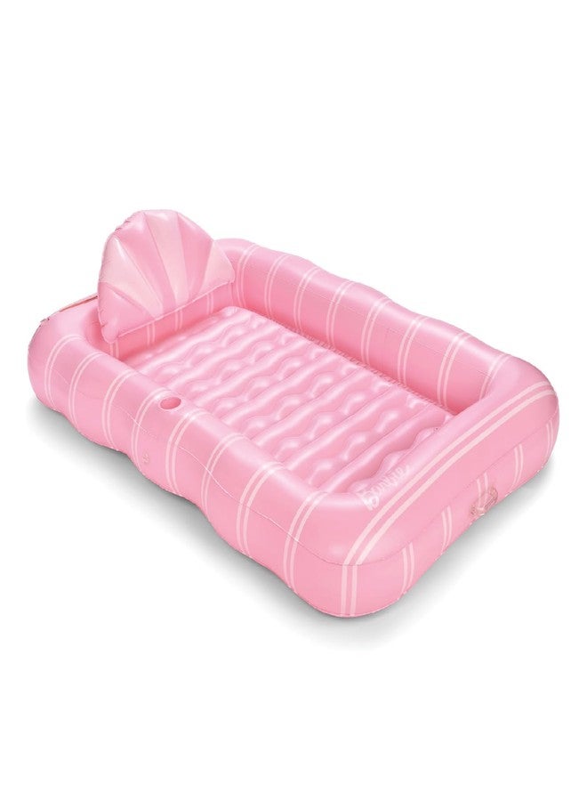 FUNBOY and Barbie Tanning Pool Lounger Float, XL 72'' x 48'' Pool Float with Custom Pillow and Large Cup Holder, Perfect for Pool or Backyard. - Image 1