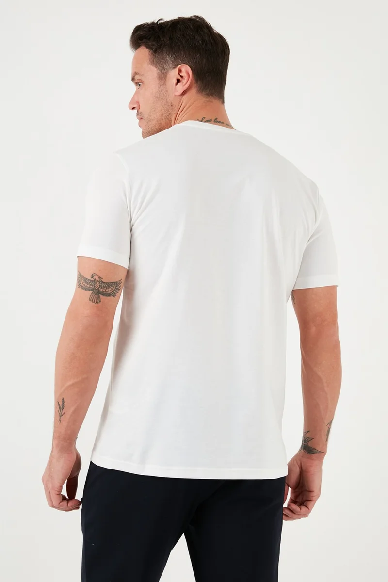Buratti Printed Cotton Crew Neck Slim Men's T Shirt 646R8040