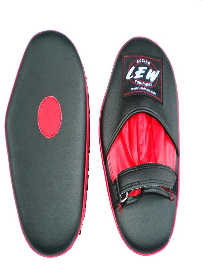 LEW Classic PU Leather Straight Focus Pads (Black/Red) - Image 2