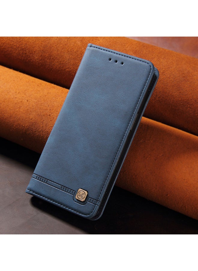 Generic - For Iphone16 Phone Leather Case For Iphone15 Phone Case For SamsungS25 Skin Feeling Flip Cover Protective Case A16-Color:Blue-Applicable Models:More Model Details Page Table Grids - Image 1