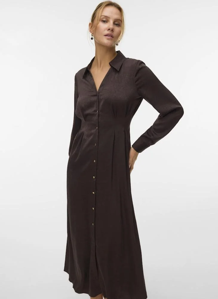 VERO MODA Vmgabby Long Sleeve V-Neck Dress