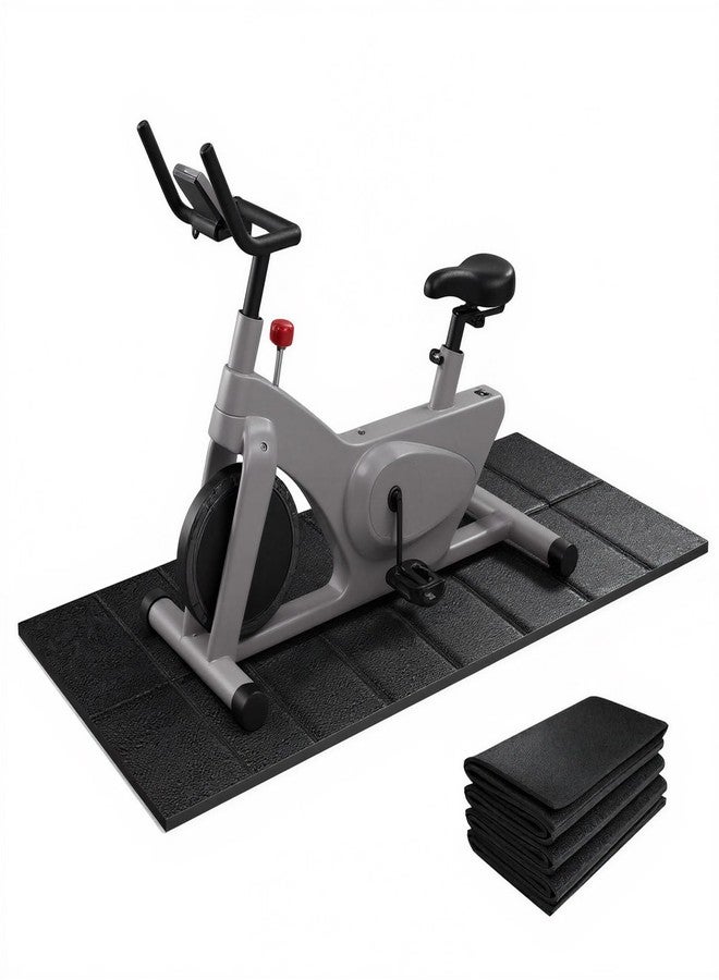Stepwaver Bike Mat Compatible with Peloton Bike Trainer Mat Non-Slip Shock Absorbing Gym Floor Mat to Protect Hardwood & Carpets, Mat for Exercise Bike,Exercise Equipment Indoor Cycles (63"x30") - Image 1