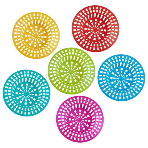 HiempTru Universal Bathtub Drain Cover Sink Strainer Shower Drain Hair Catcher Colorful Plastic Bathroom and Kitchen Drain Covers Easy to Install and Clean 24 Pack - Image 1