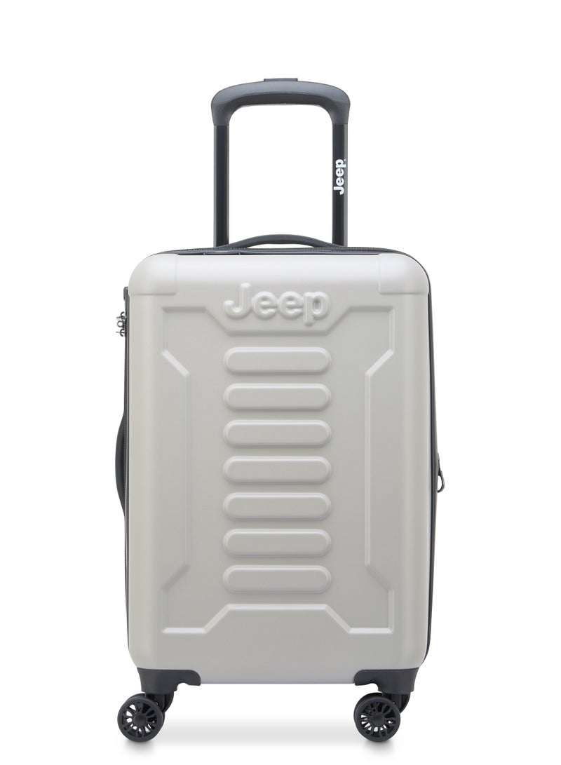 Jeep The Jeep JH004C Hardcase Expandable 4-Double wheel luggage trolley cabin suitcase 55cm Grey - Image 1
