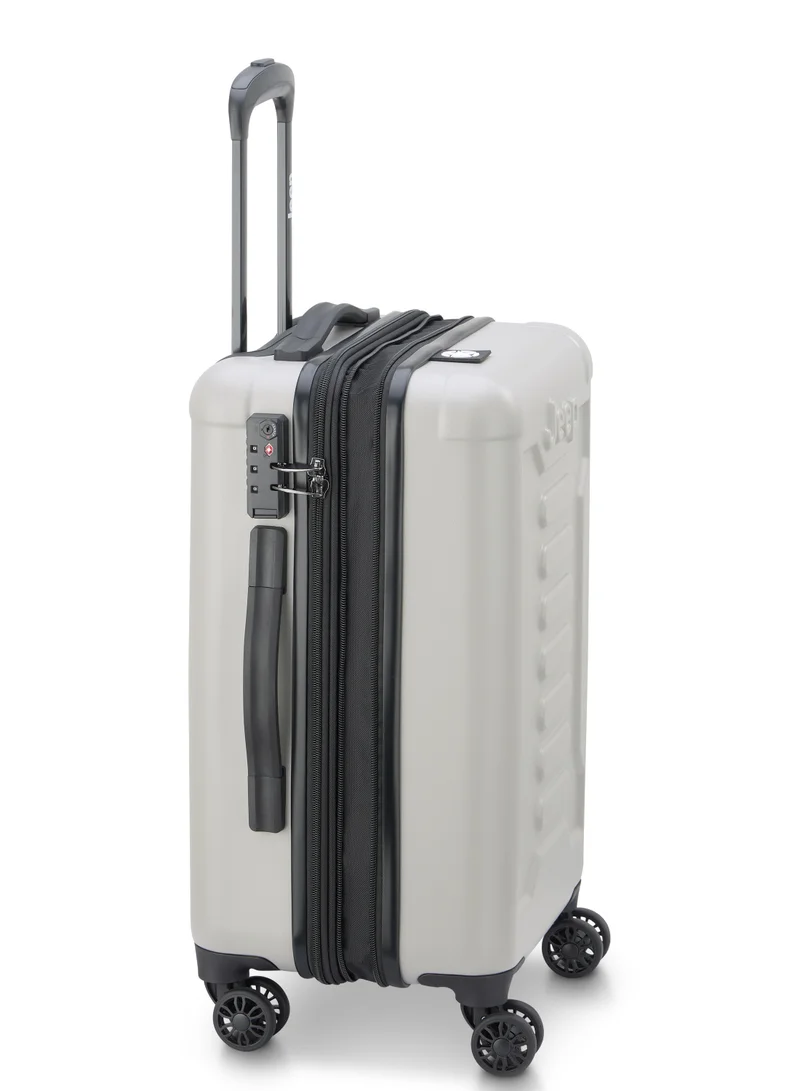 Jeep The Jeep JH004C Hardcase Expandable 4-Double wheel luggage trolley cabin suitcase 55cm Grey