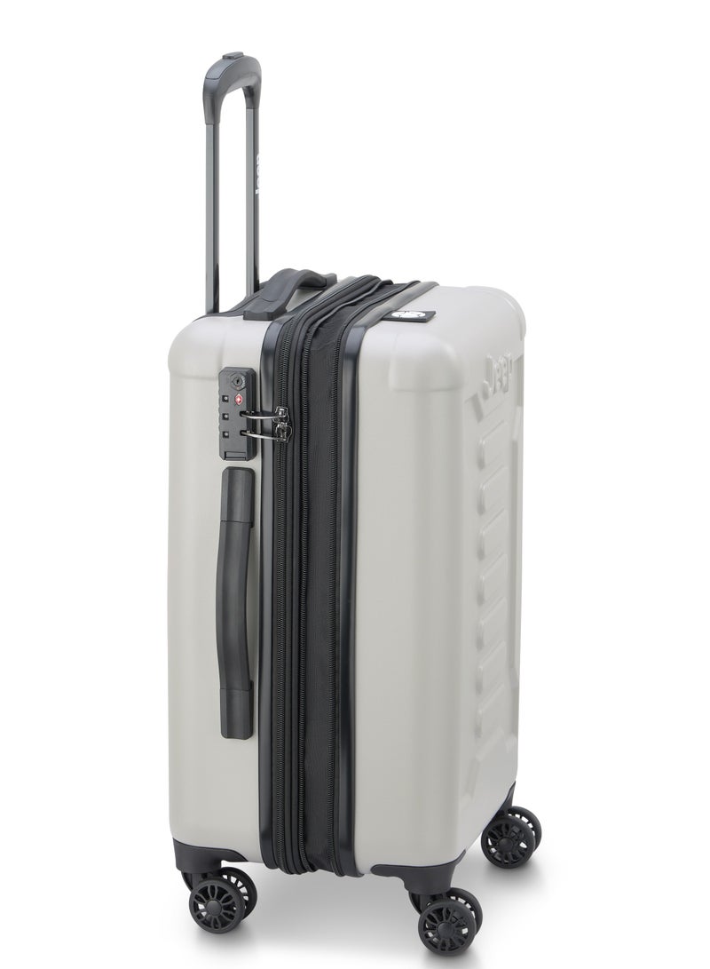 Jeep The Jeep JH004C Hardcase Expandable 4-Double wheel luggage trolley cabin suitcase 55cm Grey - Image 2
