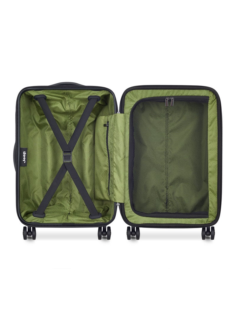 Jeep The Jeep JH004C Hardcase Expandable 4-Double wheel luggage trolley cabin suitcase 55cm Grey - Image 3