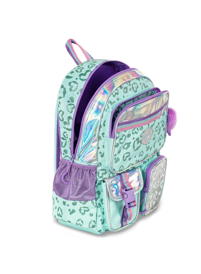 Eazy Kids 17" School Bag Set of 3 w/ Lunch Bag and Pencil Pouch - Love Green - Image 5