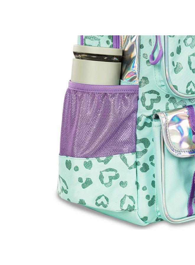 Eazy Kids 17" School Bag Set of 3 w/ Lunch Bag and Pencil Pouch - Love Green - Image 4