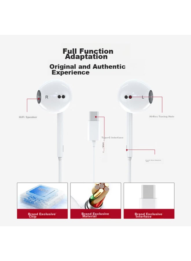 Kovol Type-c Wired Earphones, In-ear Style, Compatible With Huawei, Honor, Xiaomi Mate/oppo/p40/vivo/p50/80 Smartphones - Image 2