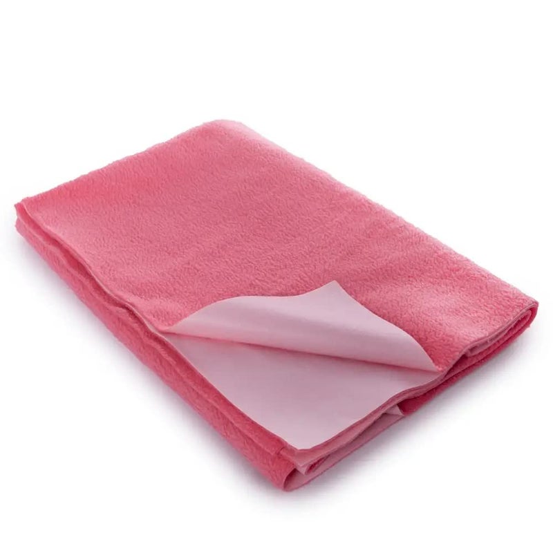 Wakefit Dry Sheet for New Born Baby | Waterproof Sheet for Toddler | Anti-Piling Fleece Extra Absorbent Quick Dry Sheet | Infant Bed Protector | Large (140x100 cms) | Salmon Rose - Set of 1 - Image 1