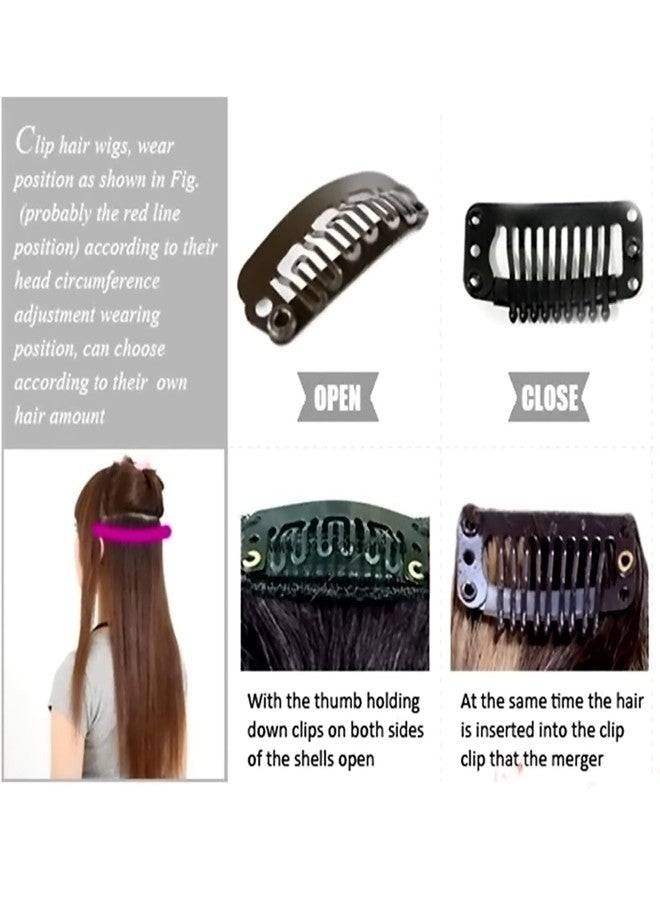 GLAN Soft and Silky Synthetic Hair Extension for Girls and Women 5Clips 18-22 InchesPack of 1 (Curly Brown Highlighting) - Image 5