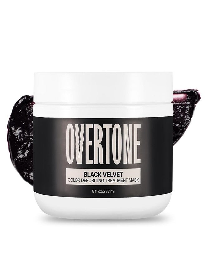Overtone Color Depositing Semi-Permanent Hair Dye Conditioner - 8 oz For Natural & Color-Treated Hair, Moisturizing Shea Butter & Coconut Oil - Vegan & Cruelty-Free, Rich Velvet is now Black Velvet - Image 1